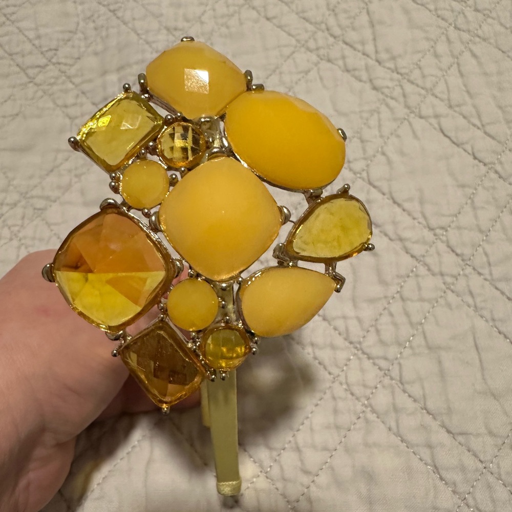 Yellow bejeweled headband
